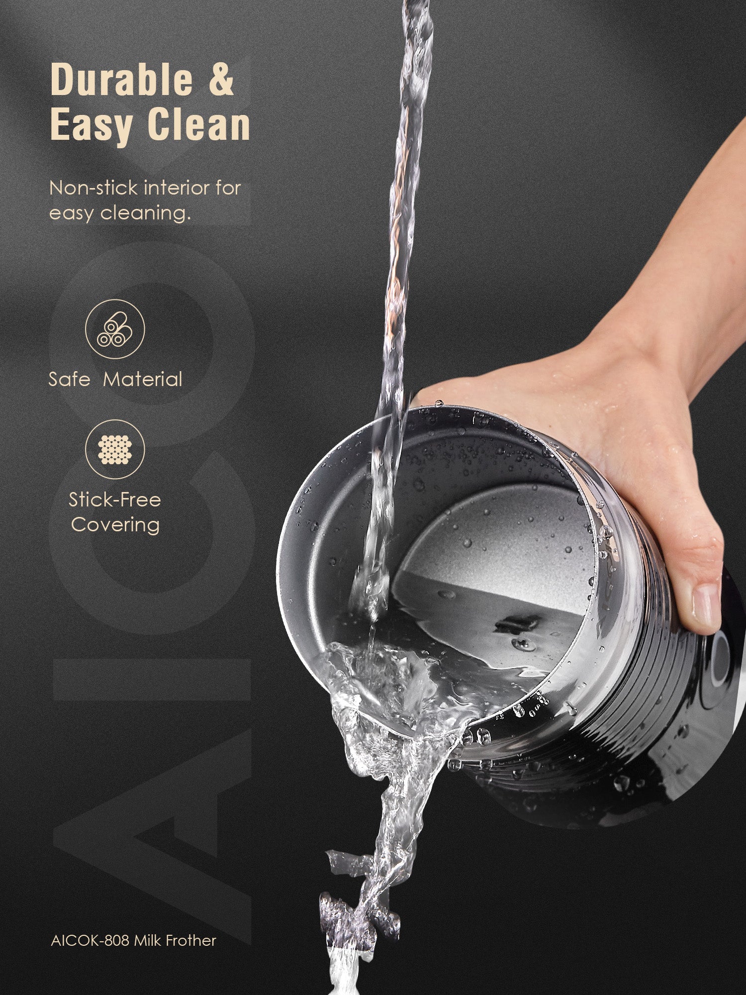 AICOK spumator lapte electric 240ml cu 3 moduri cald rece