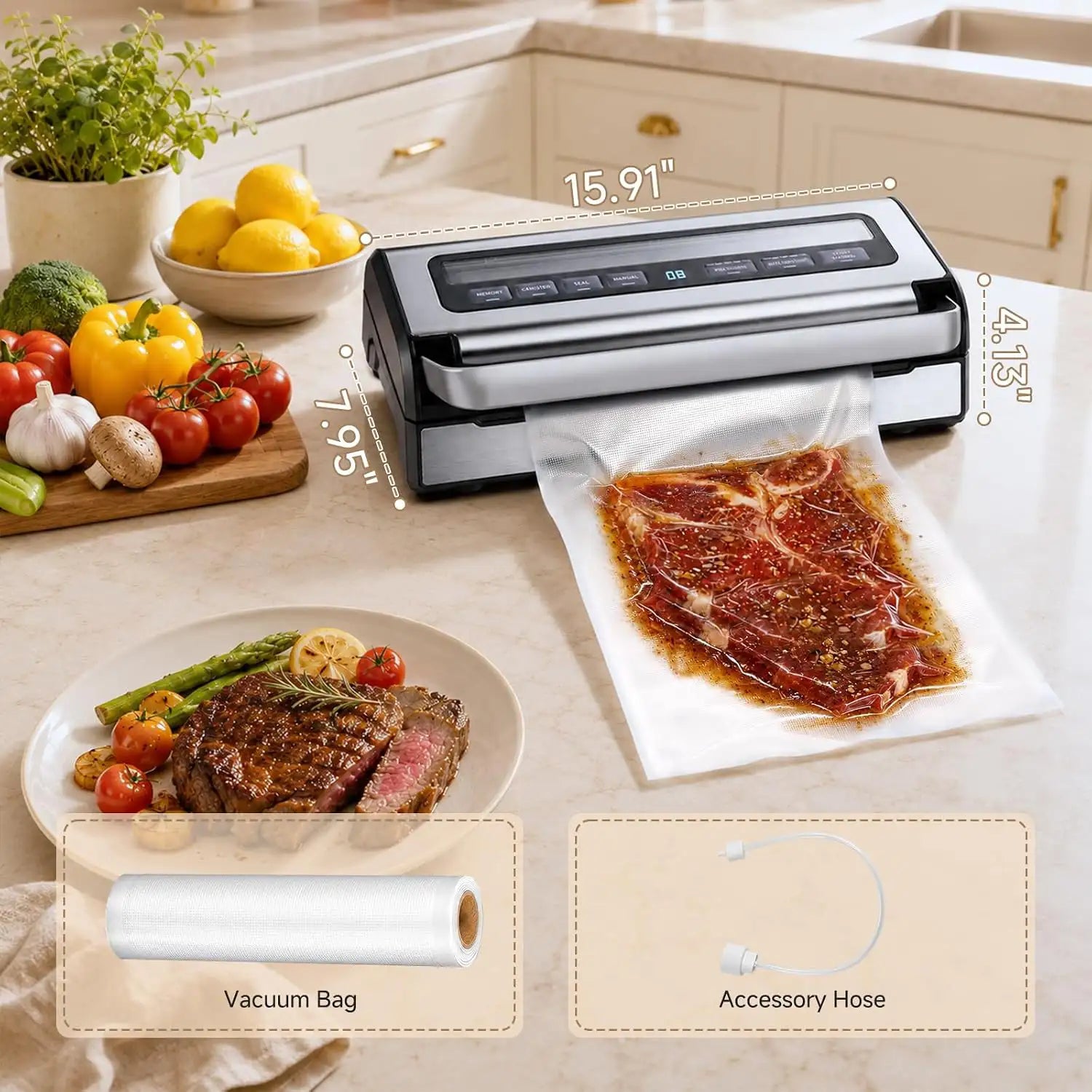 Aobosi aparat de vidat 95kPa 9-in-1 umed/uscat