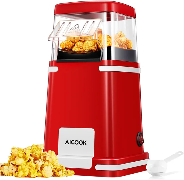 Aicook Aparat Popcorn Aer Cald 1200W Retro