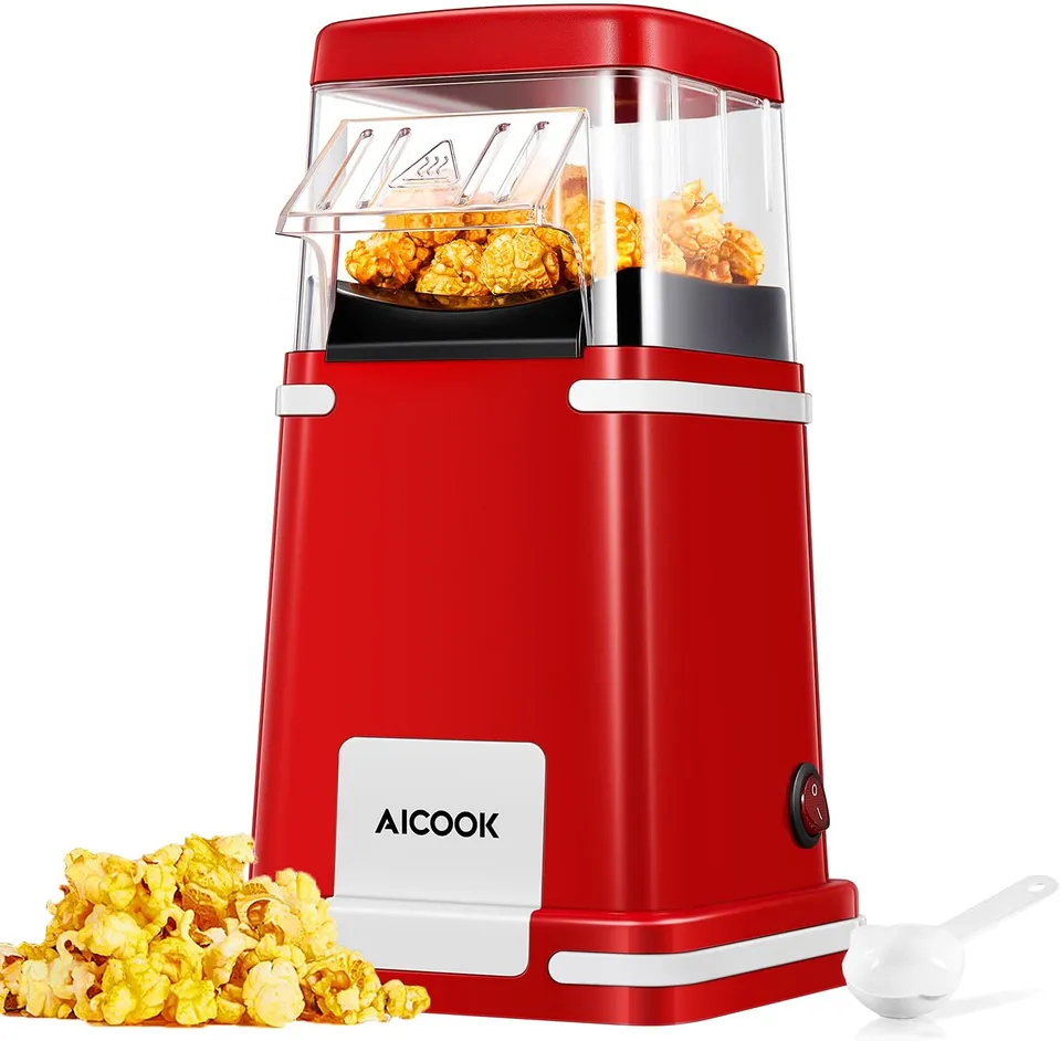 Aicook Aparat Popcorn Aer Cald 1200W Retro