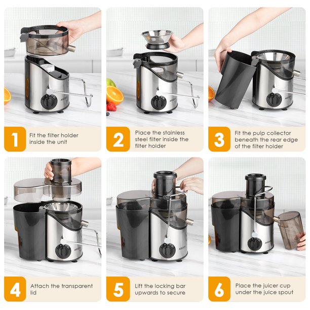 Aicook Storcător Centrifugal 3 Viteze Tub 76mm Inox