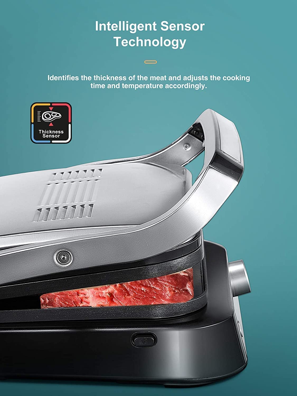 Kealive grill electric contact 2100W 31x24cm 8 programe