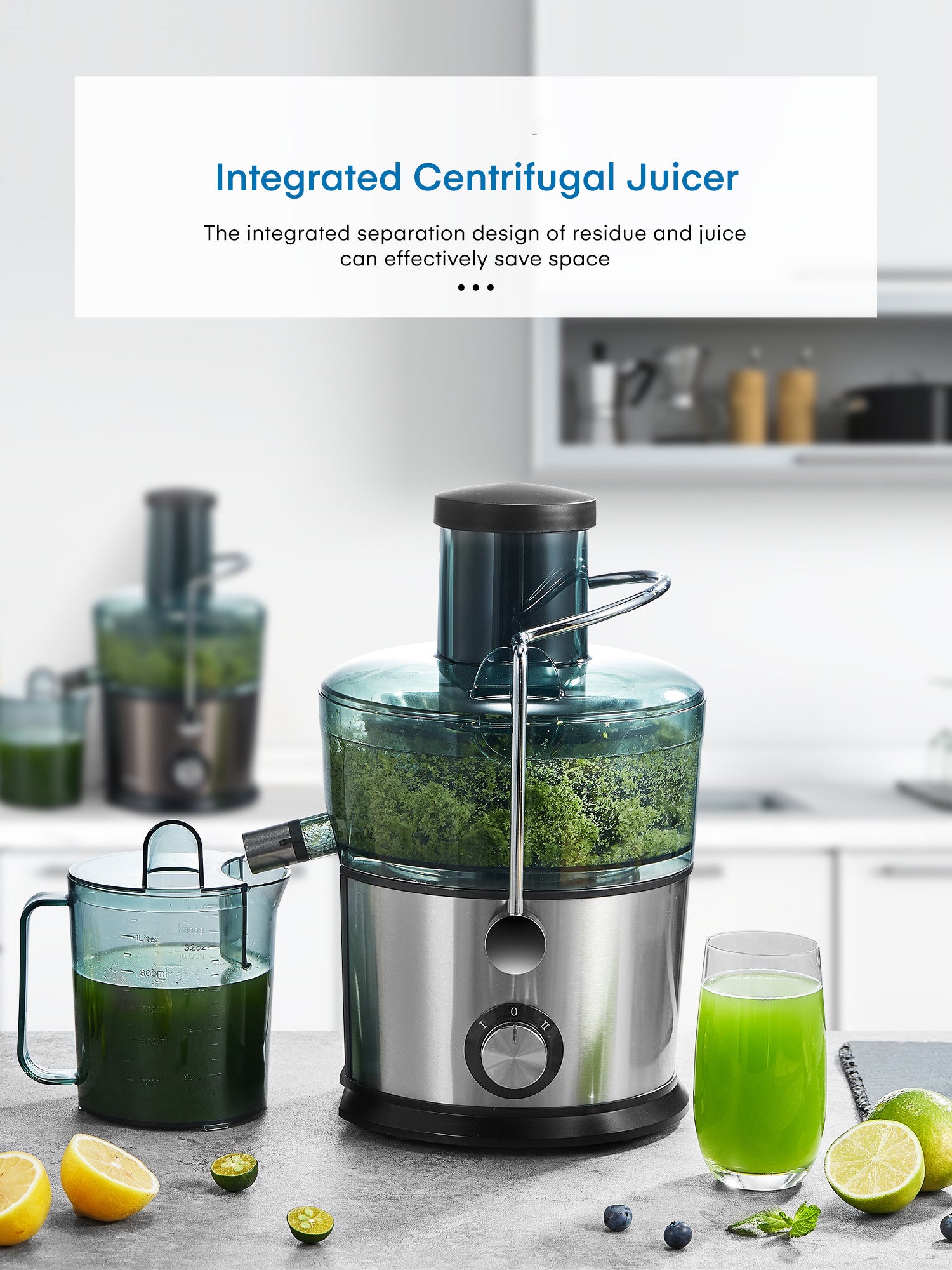 Aicook J122 storcator fructe argintiu 800W 1L