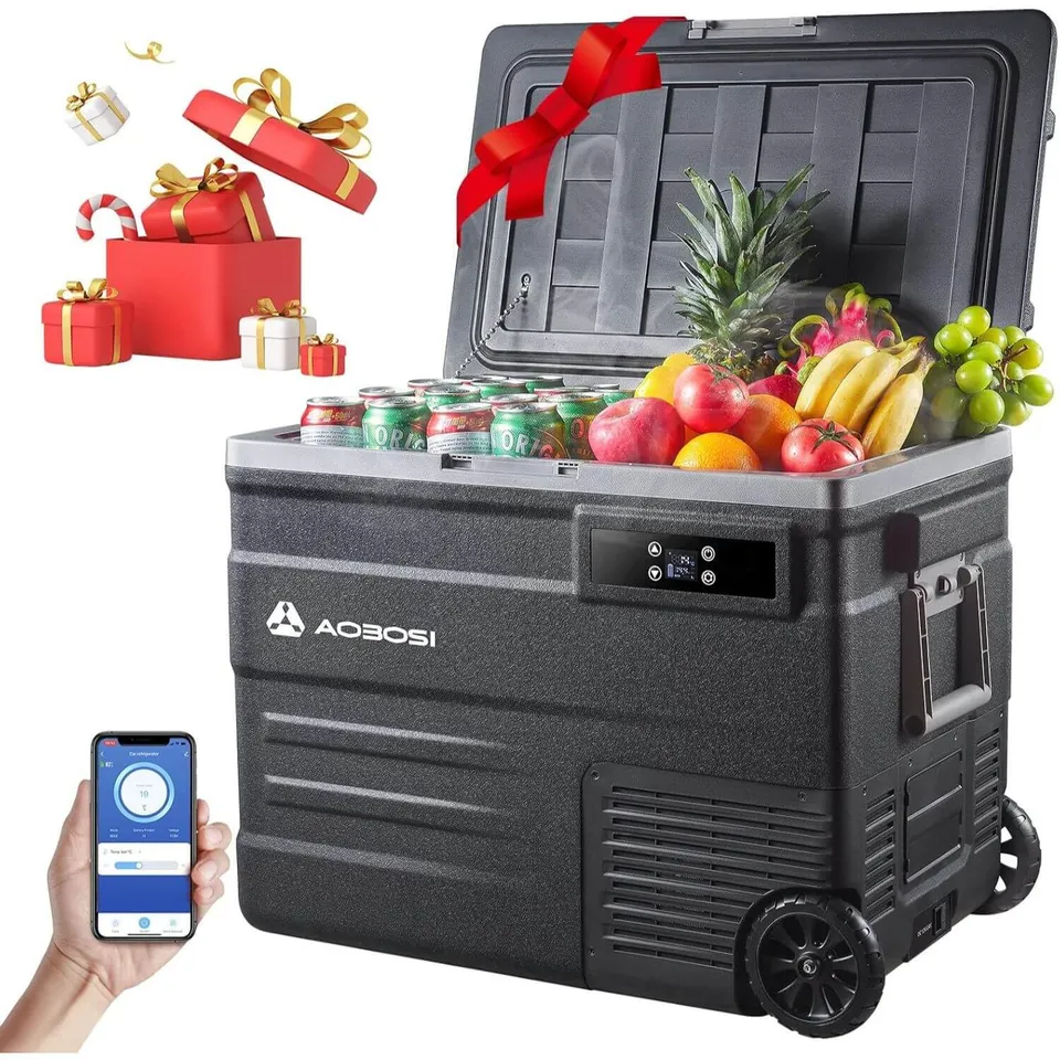 Aobosi 55L lada frigorifica auto compresor WiFi -20°C