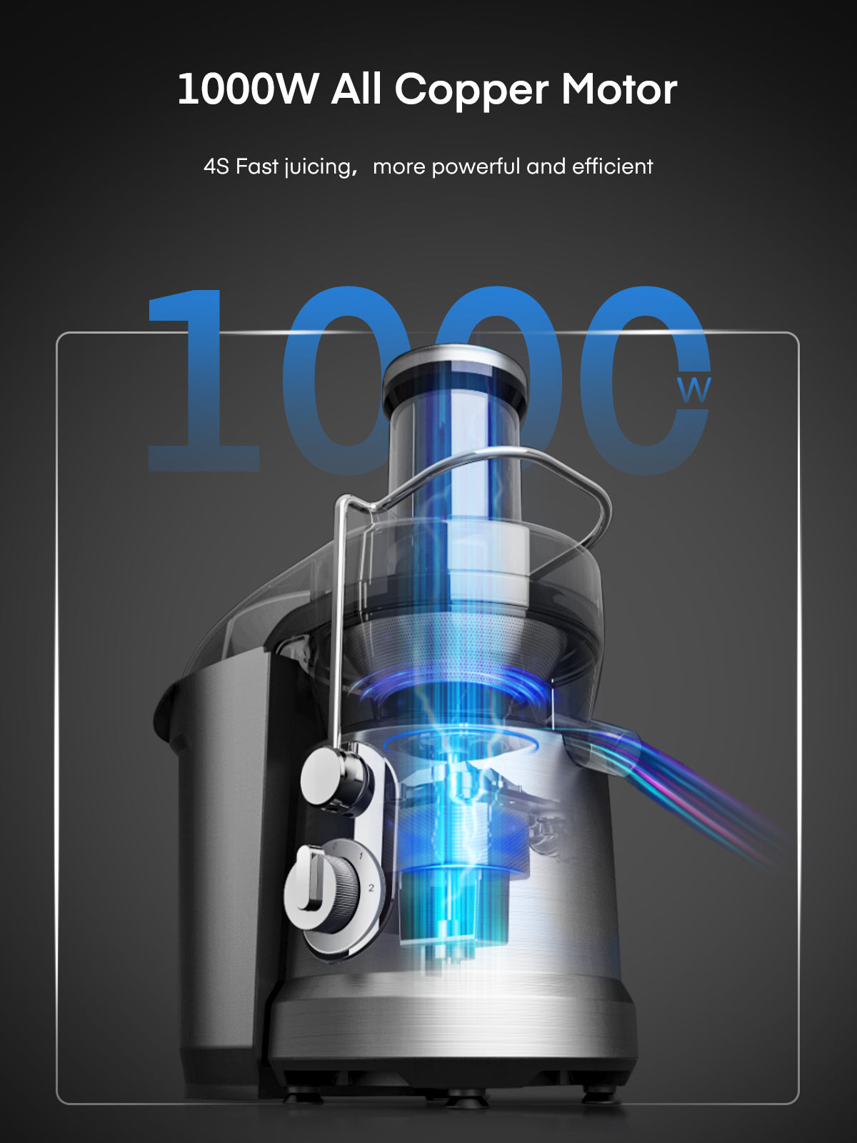 Aicook Storcator centrifugal 1000W 76mm 2 viteze