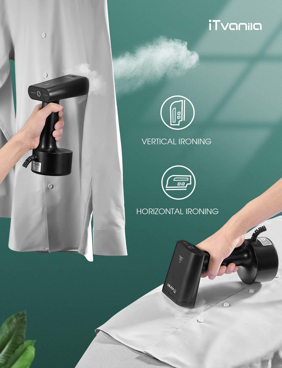 Aicook iTvanila 7-in-1 aparat cu abur haine 1200W 150ml