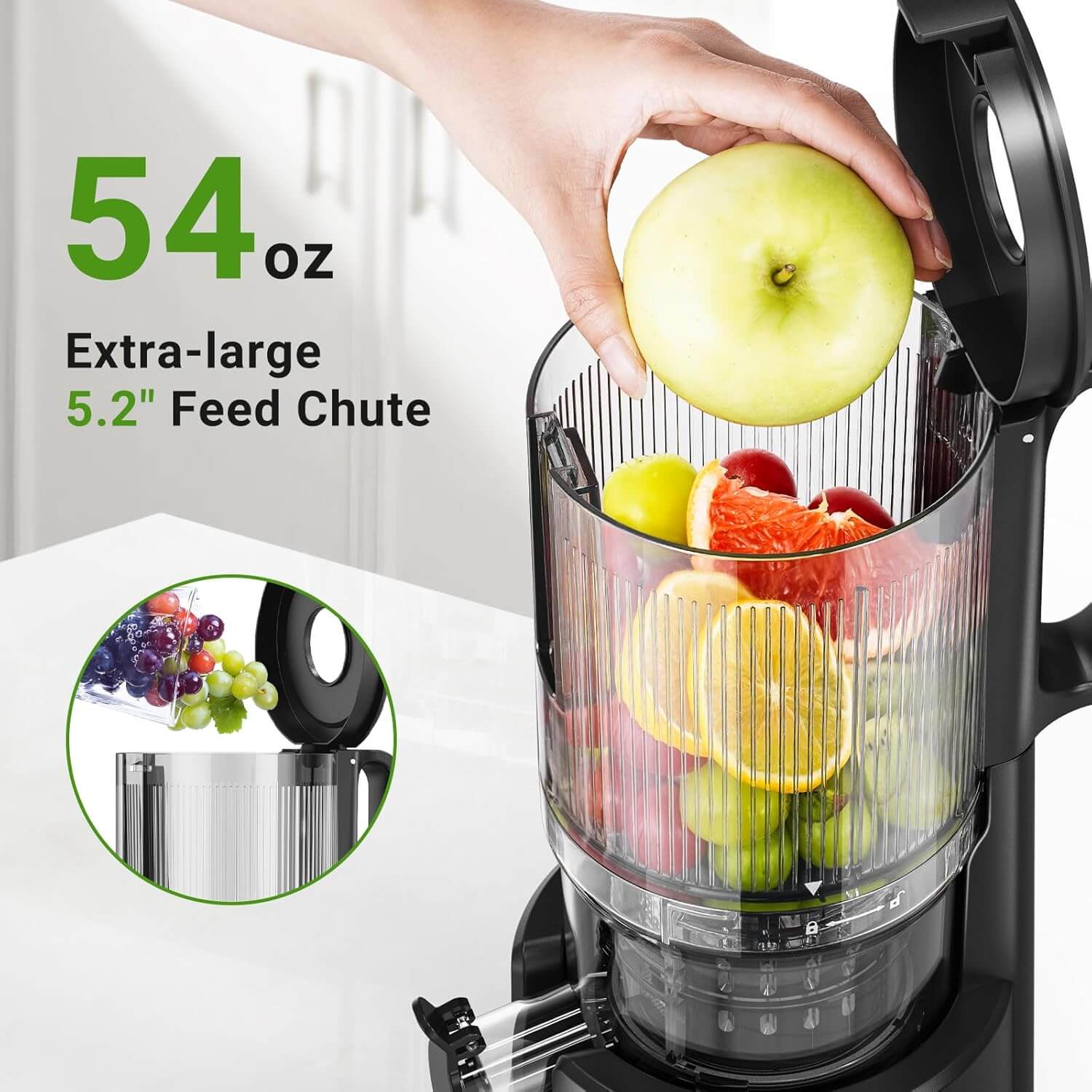 Aobosi ZM1907B storcator slow negru presare la rece