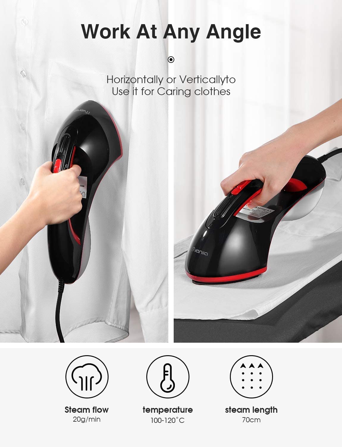 Aicook aparat calcat cu abur 1500W portabil