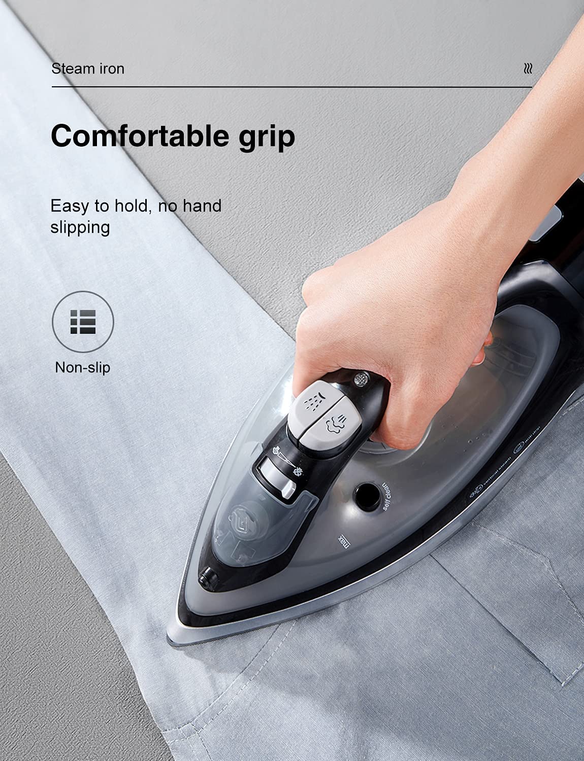 Aicook fier de calcat cu abur 1700W cu cablu retractabil