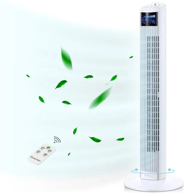 iTvanila ventilator turn alb 36” telecomandă 45W