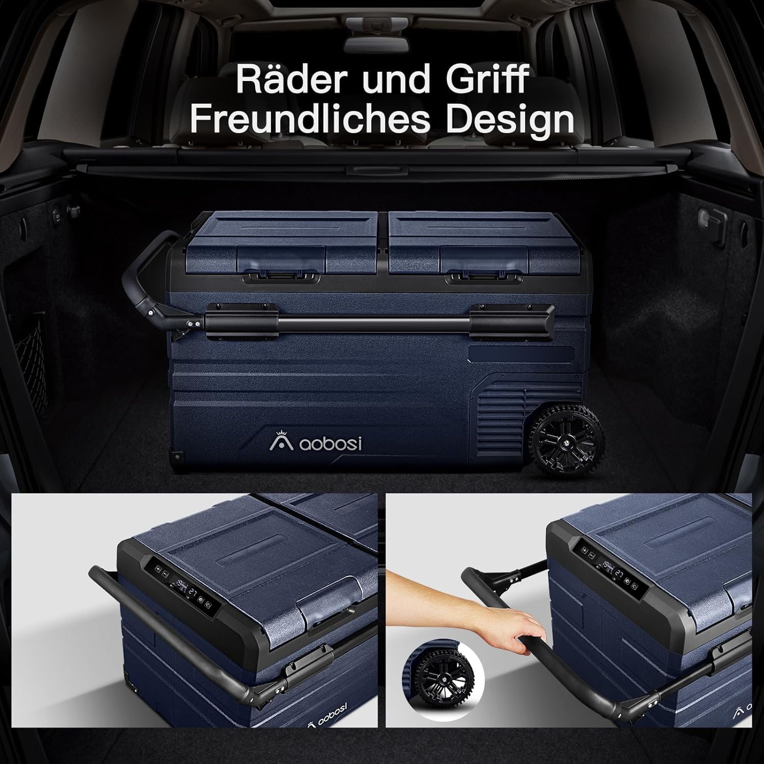 Aobosi TWW75 Ladă frigorifică auto 75L zonă dublă