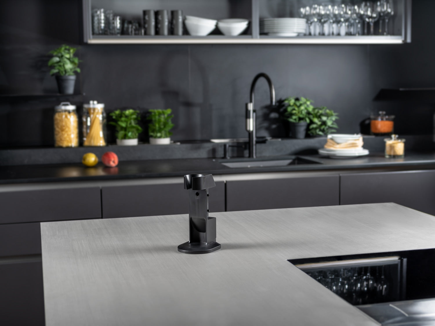 Bamix Stand DeLuxe suport blender negru compact