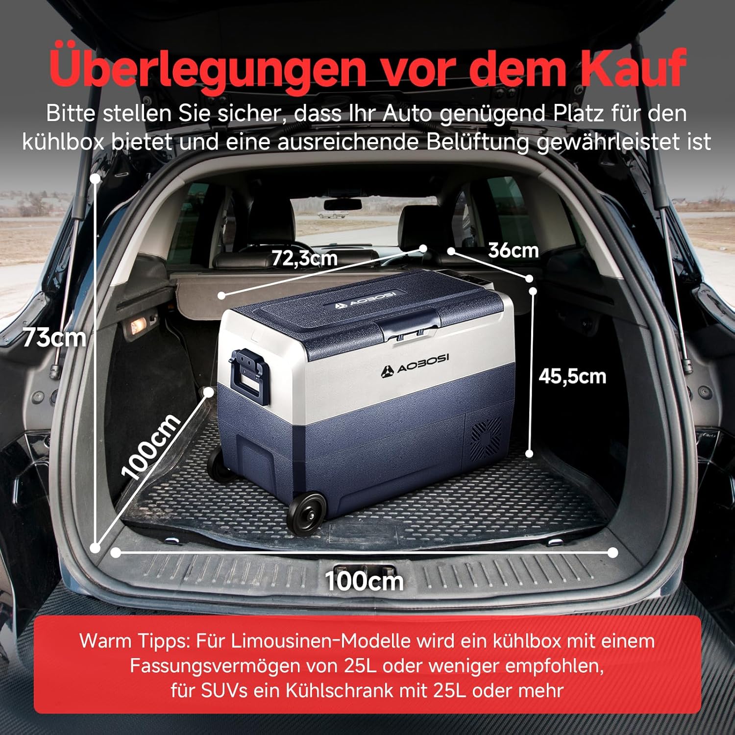 Aobosi T50 lada frigorifica 50L dual zone cu roti