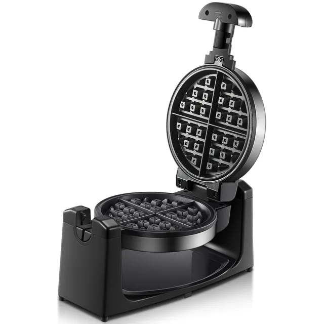 Aicook Aparat vafe belgiene rotativ 1100W negru