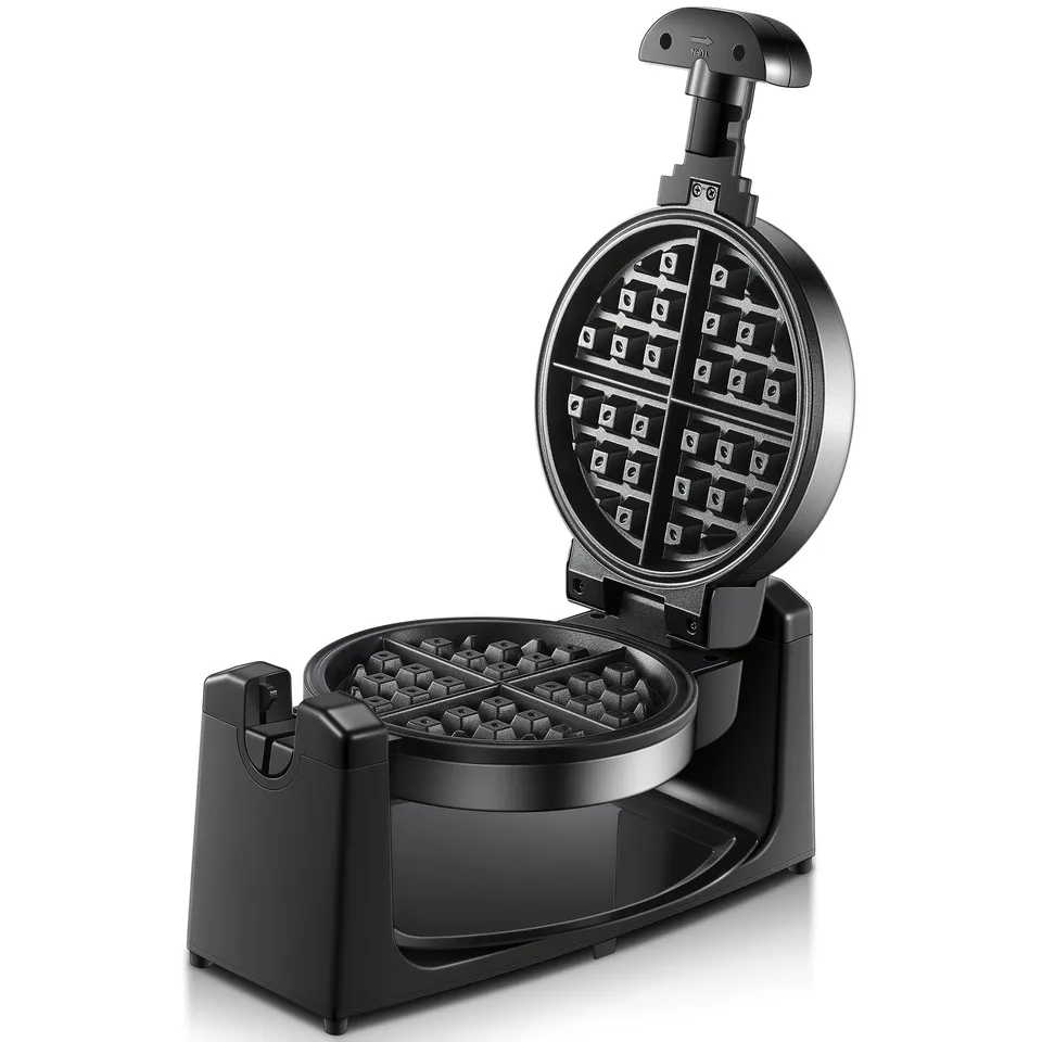Aicook Aparat vafe belgiene rotativ 1100W negru