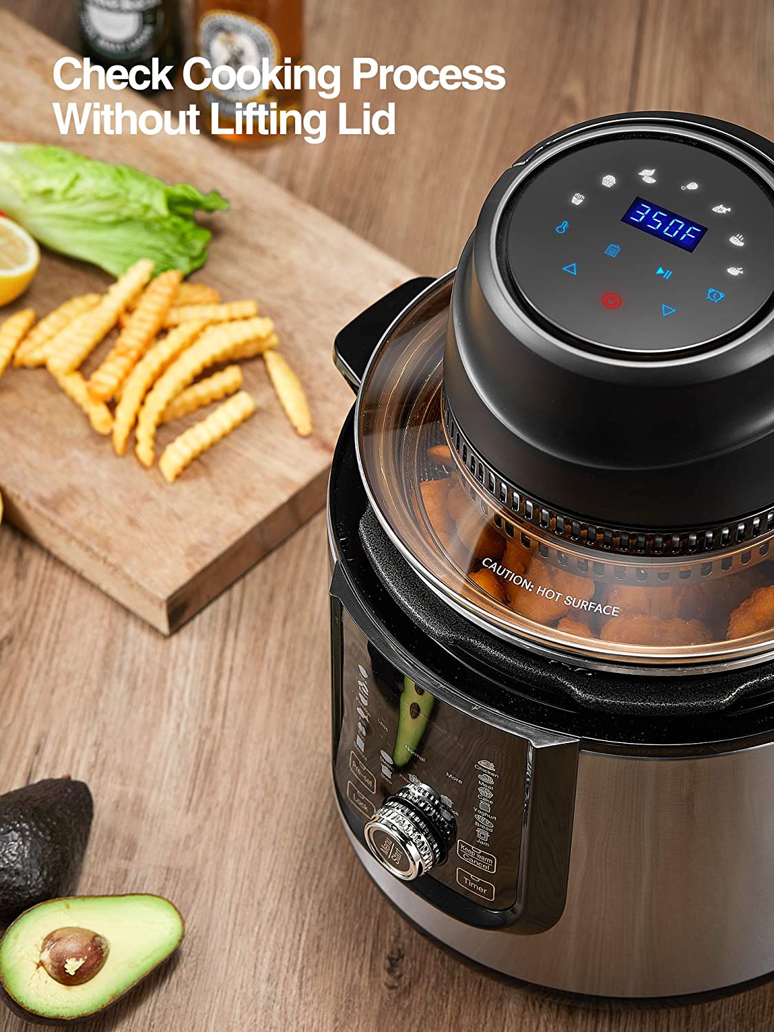 Aicook SJ-180 capac air fryer 6-8Qt negru 1000W