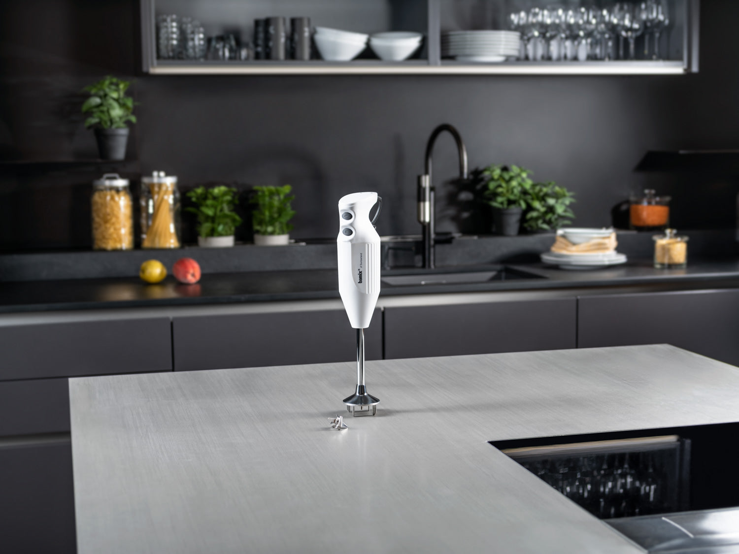 Bamix One blender vertical alb 160W 2 viteze