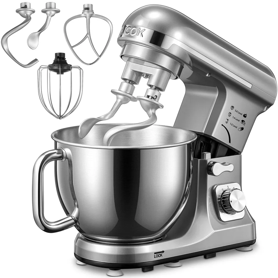 Aicook mixer stativ bol 5.5Qt 6 viteze argintiu