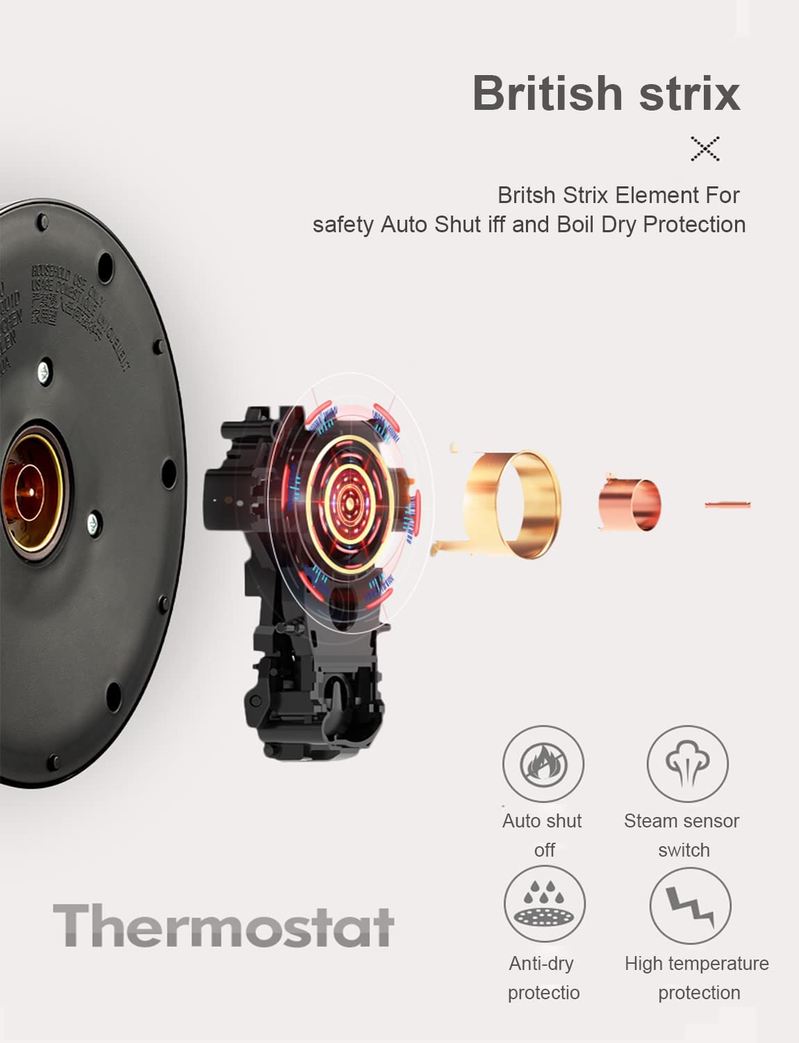Aicook fierbator electric 1.7L temperatura LED
