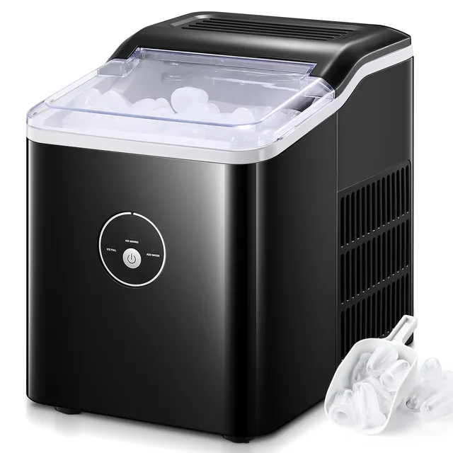 Aicook aparat de gheață negru 2L 28 lbs/zi LED