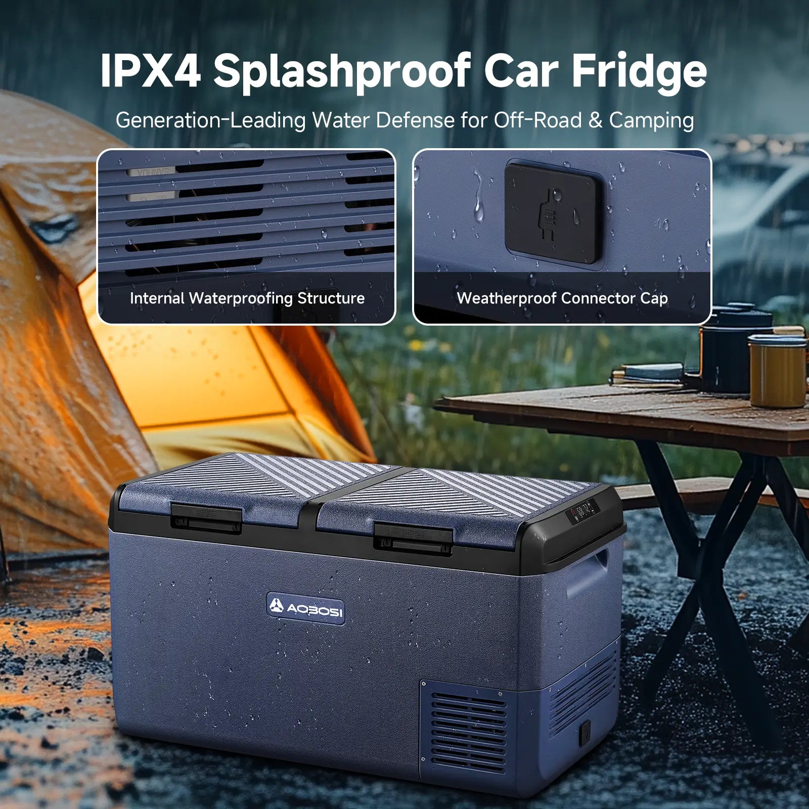 Aobosi frigider auto portabil 75L dual-zone -20C cu aplicatie