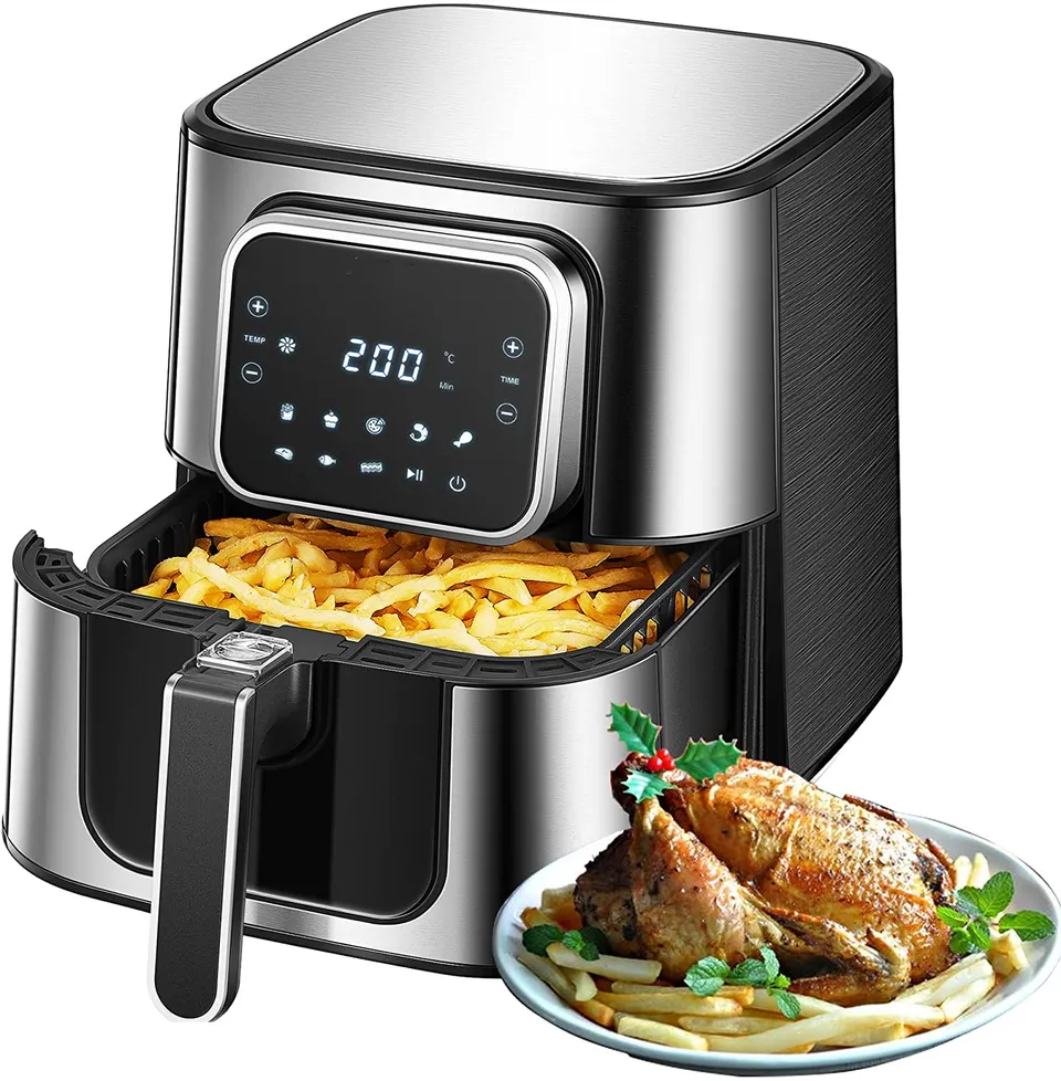 Kealive friteuză aer 5,5L XXL argintie 1700W
