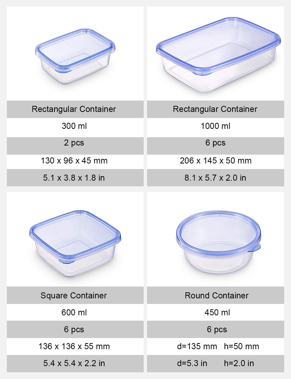 Aicook Set Caserole 20 Piese Etanșe Fără BPA