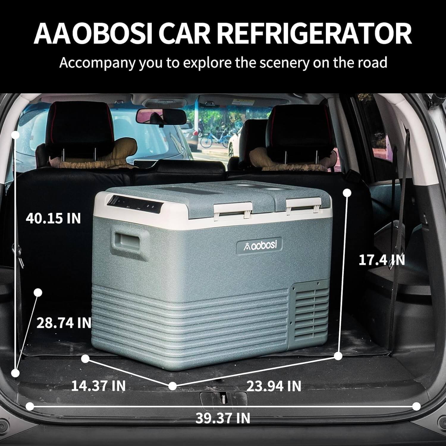 Aobosi frigider auto dual zone 36 Quart 12V negru