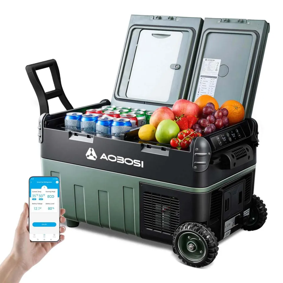 Aobosi Frigider Auto 32Qt Dual Zone cu Roți