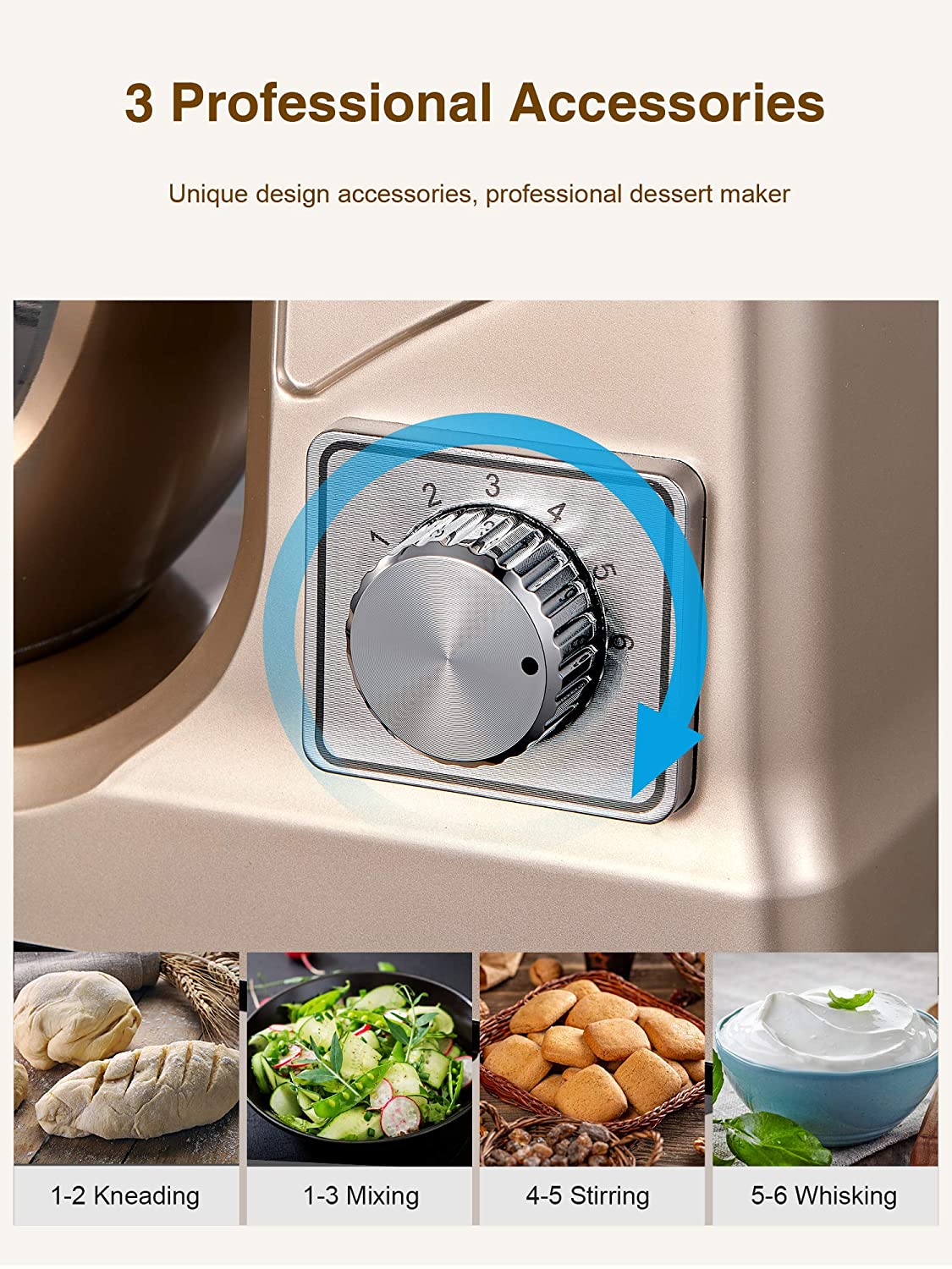 Kealive mixer planetar stativ 5.5L 6 viteze