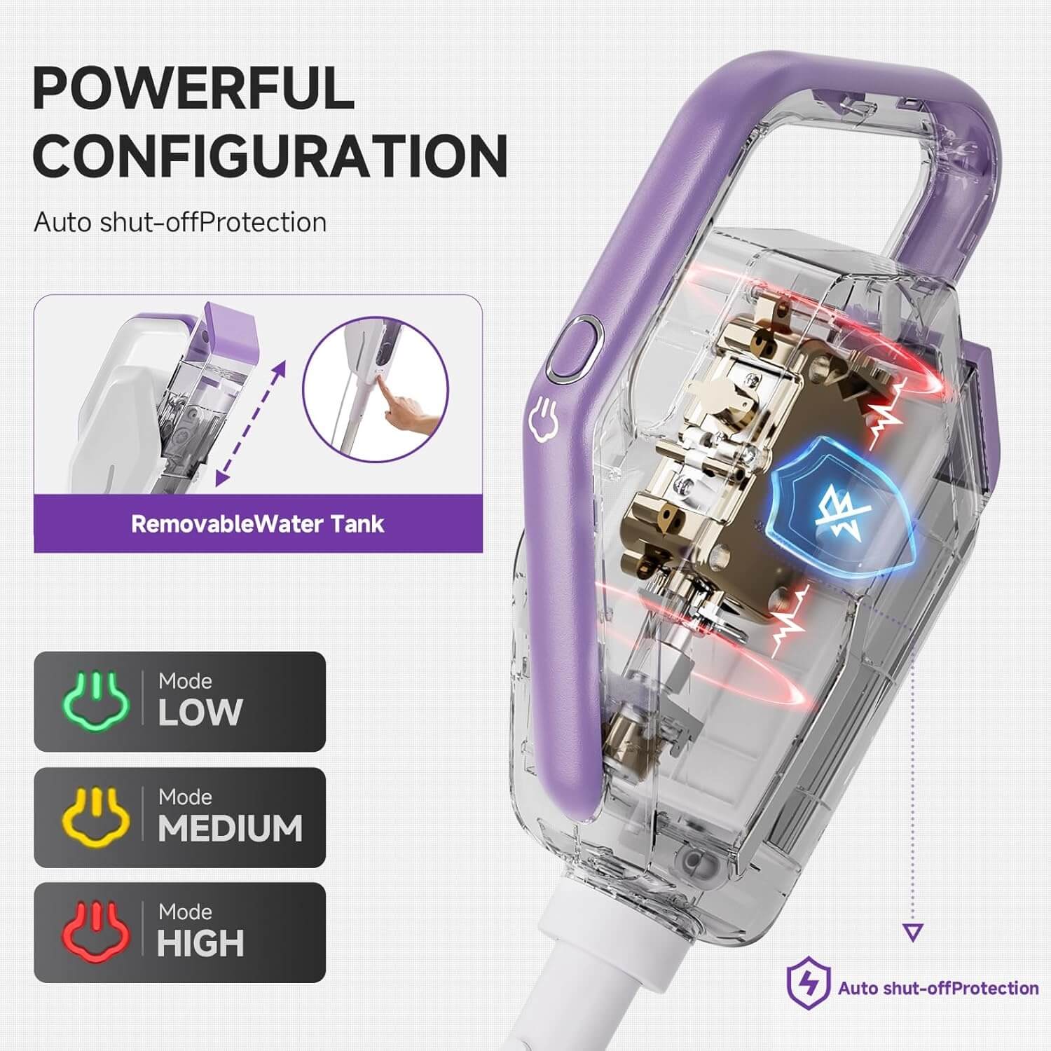 Aobosi 1300W Mop cu abur 11 in 1 detașabil