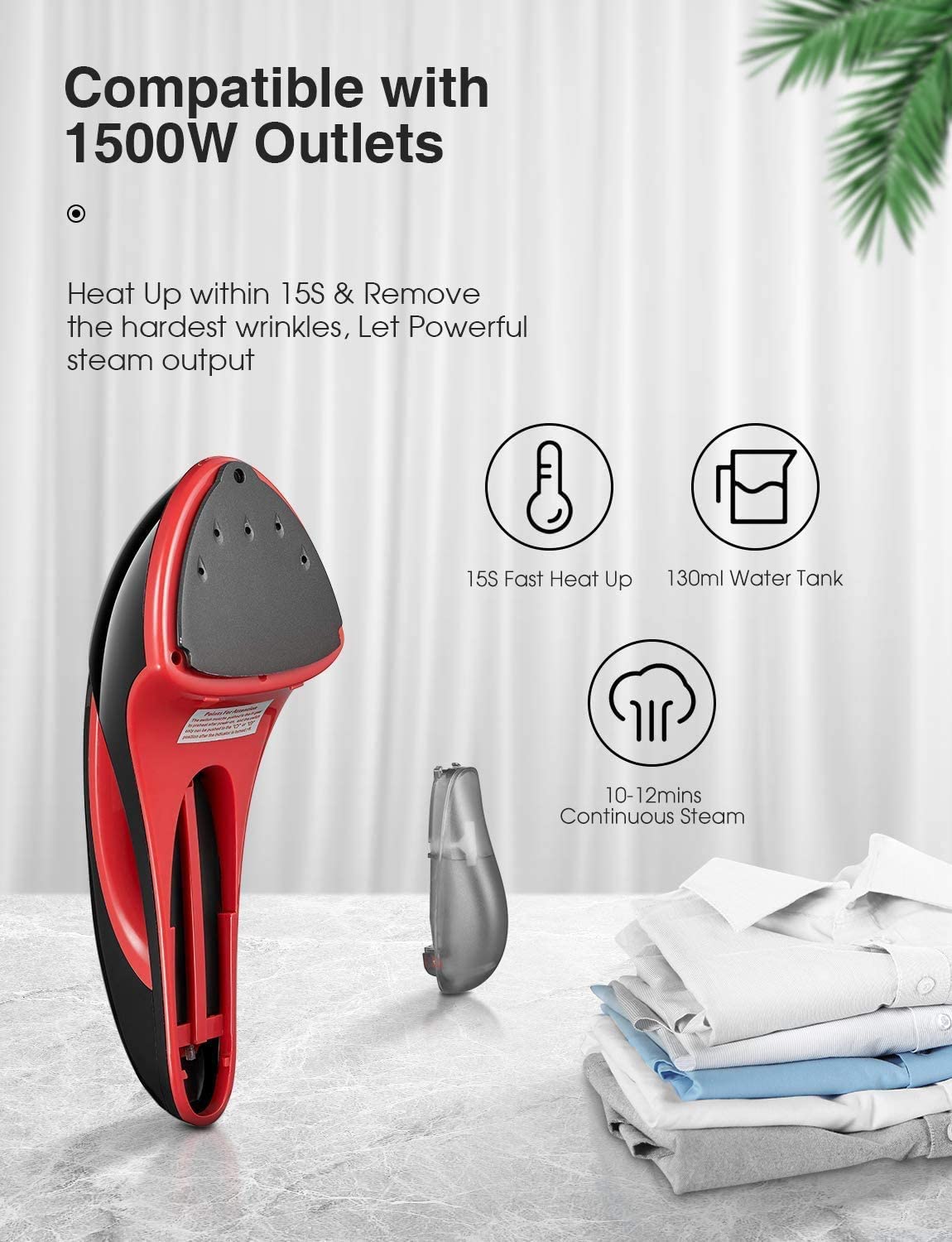 Aicook aparat calcat cu abur 1500W portabil