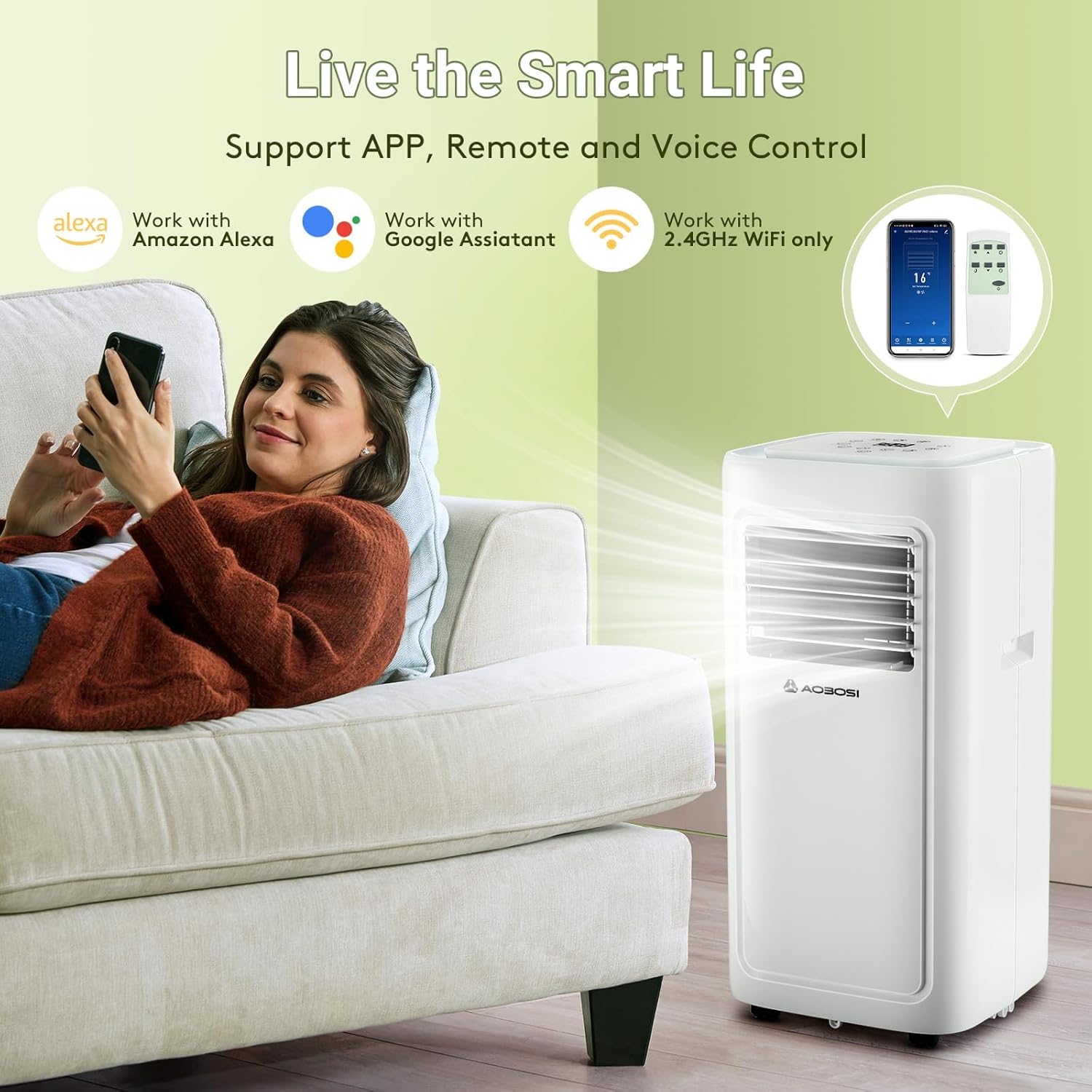Aobosi 8000 BTU aparat aer conditionat portabil 4 in 1