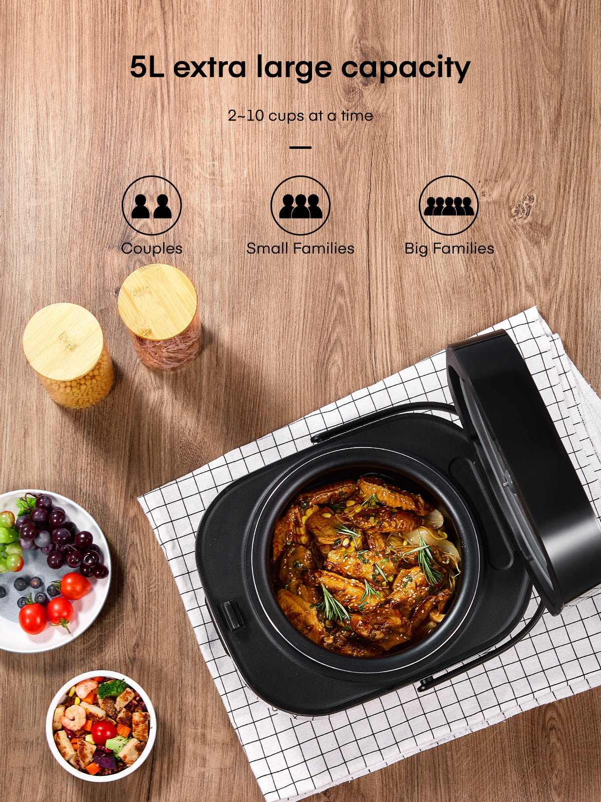 Aicook multicooker orez 5L 10 programe digital 10 cani