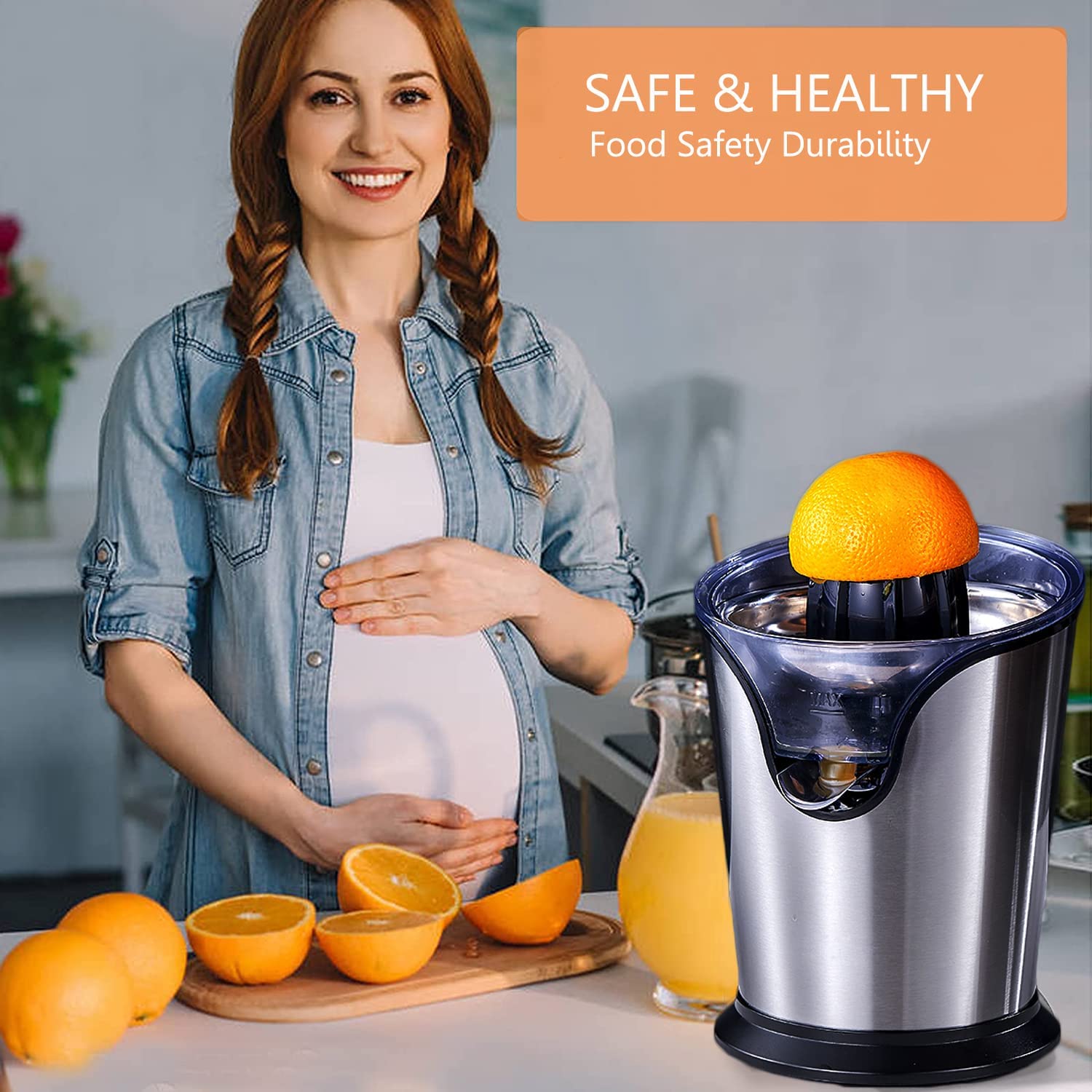 Aicok storcator citrice electric inox 2 conuri