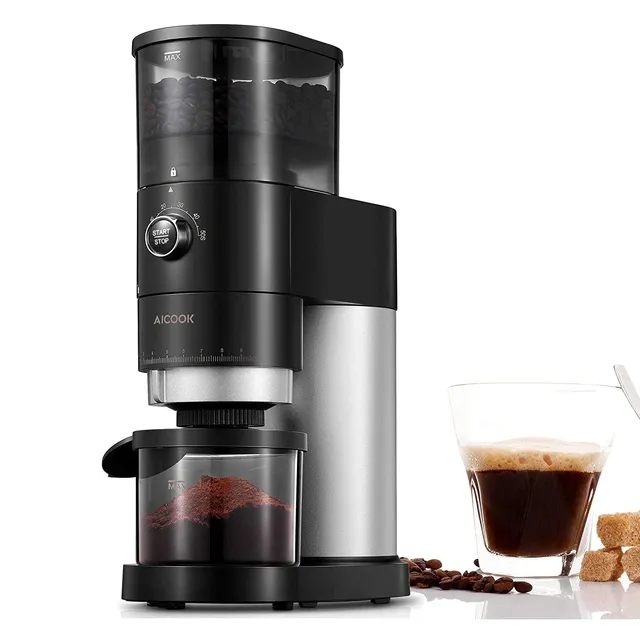 Aicook rasnita cafea electrica neagra 42 trepte mat