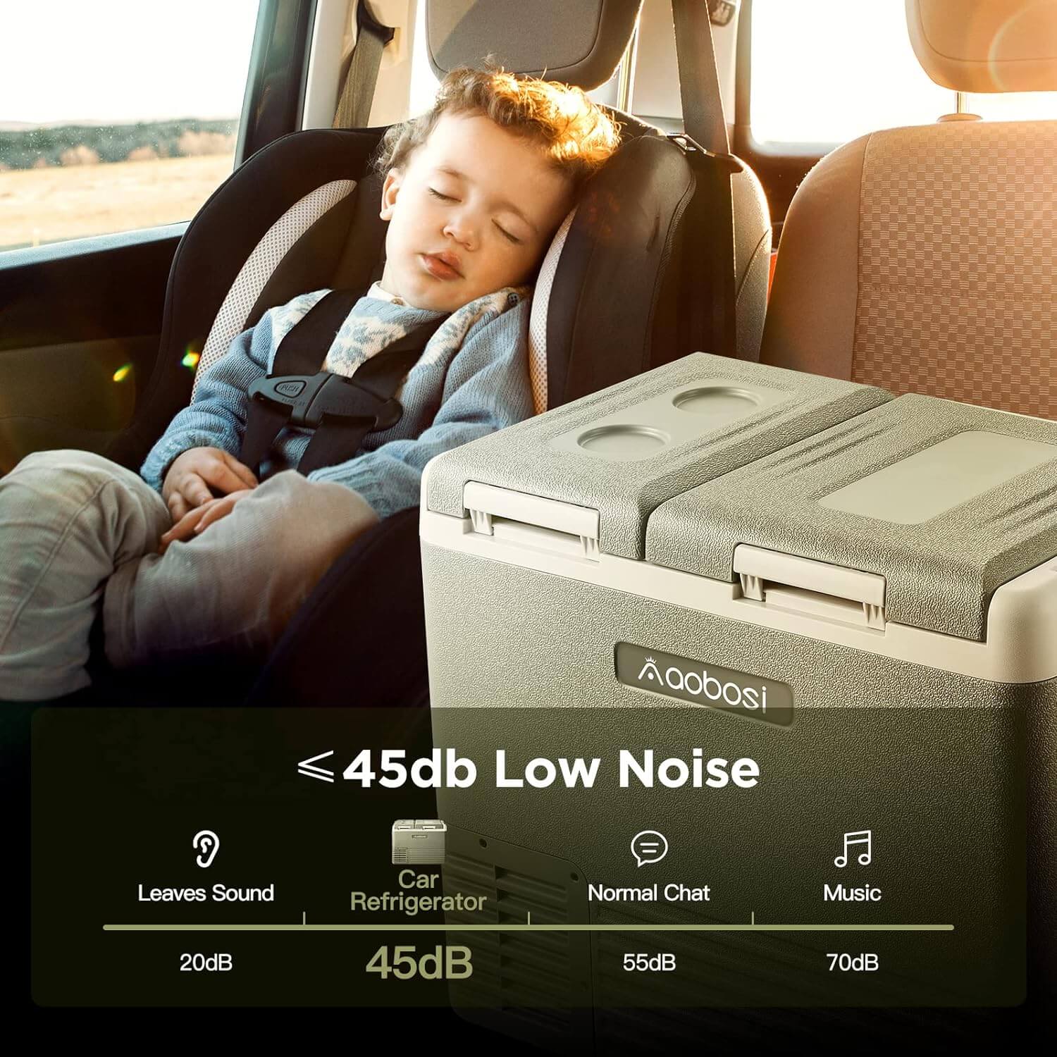 Aobosi 44QT lada frigorifica auto dual zone 12V