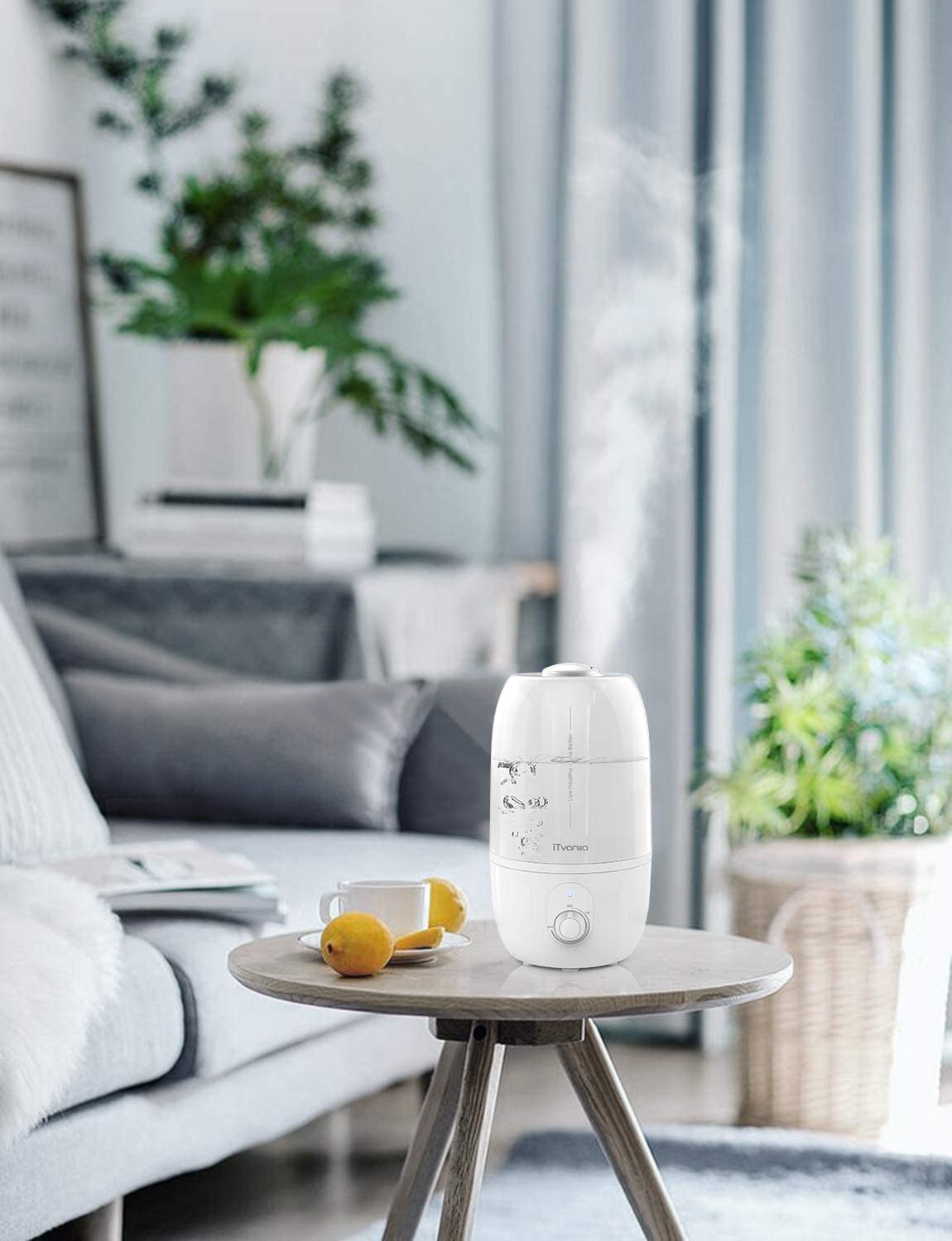 iTvanila umidificator aer cameră 2,7 L alb silențios