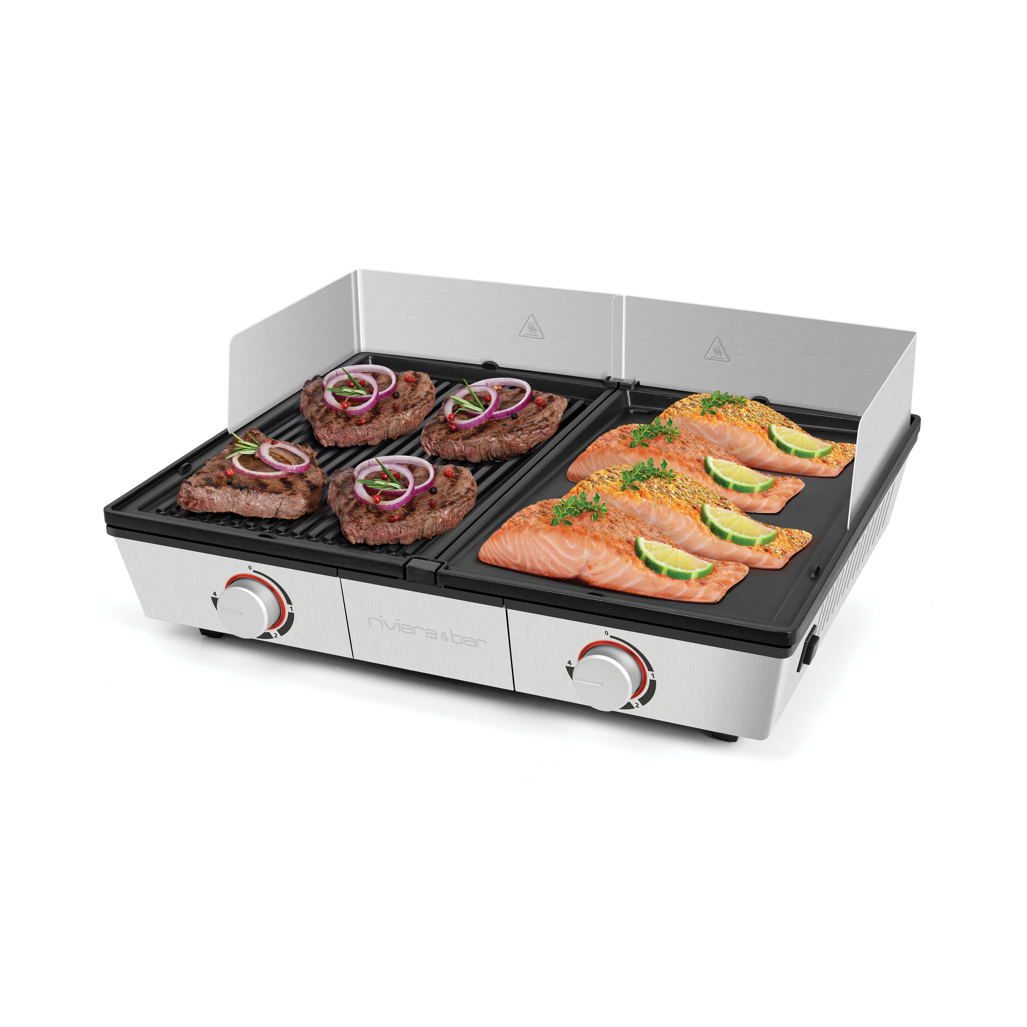 Riviera & Bar QPL 800 combina grill plancha 2 zone
