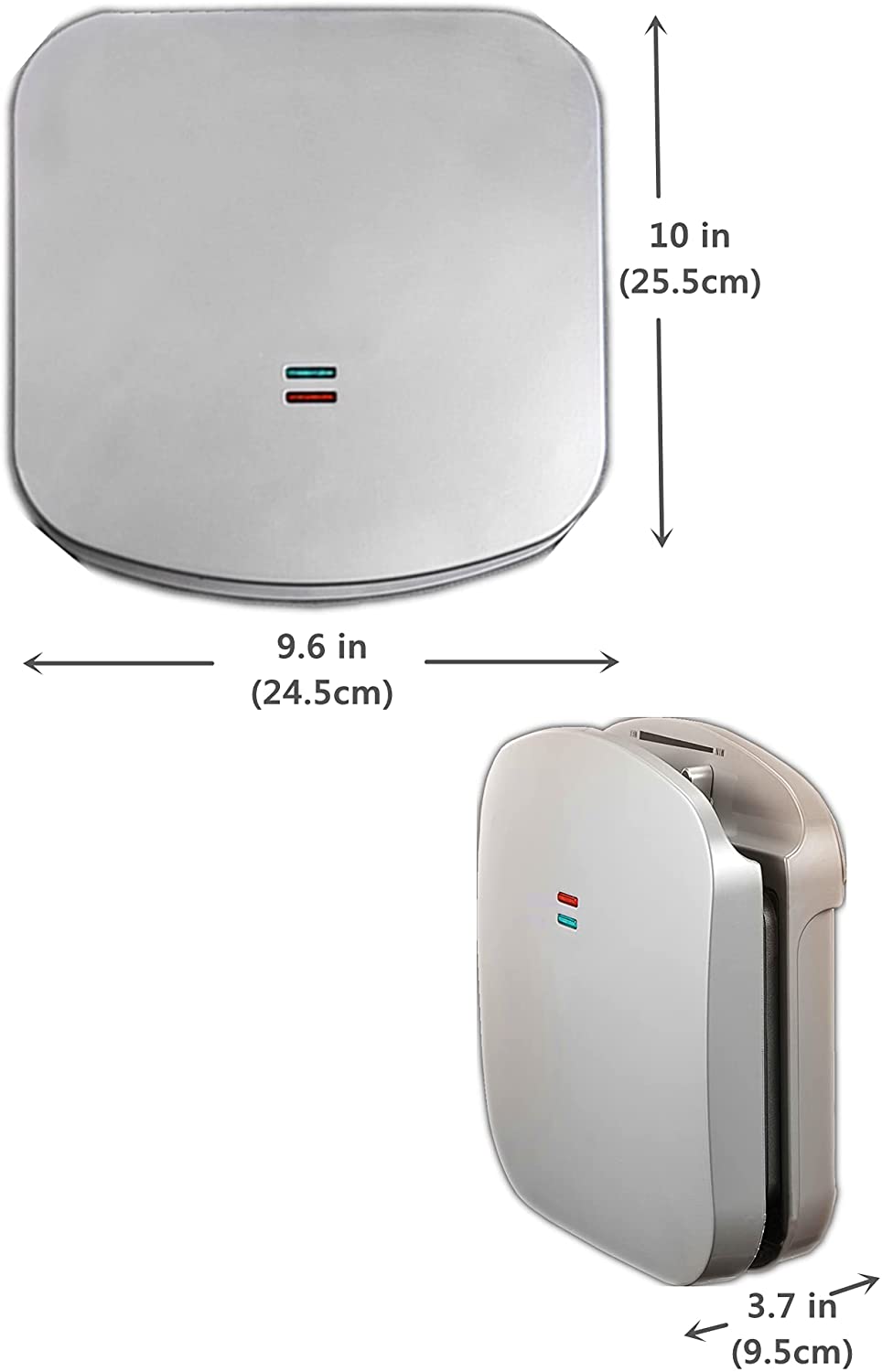Aicook aparat vafe belgiene 2 felii 1000W argintiu