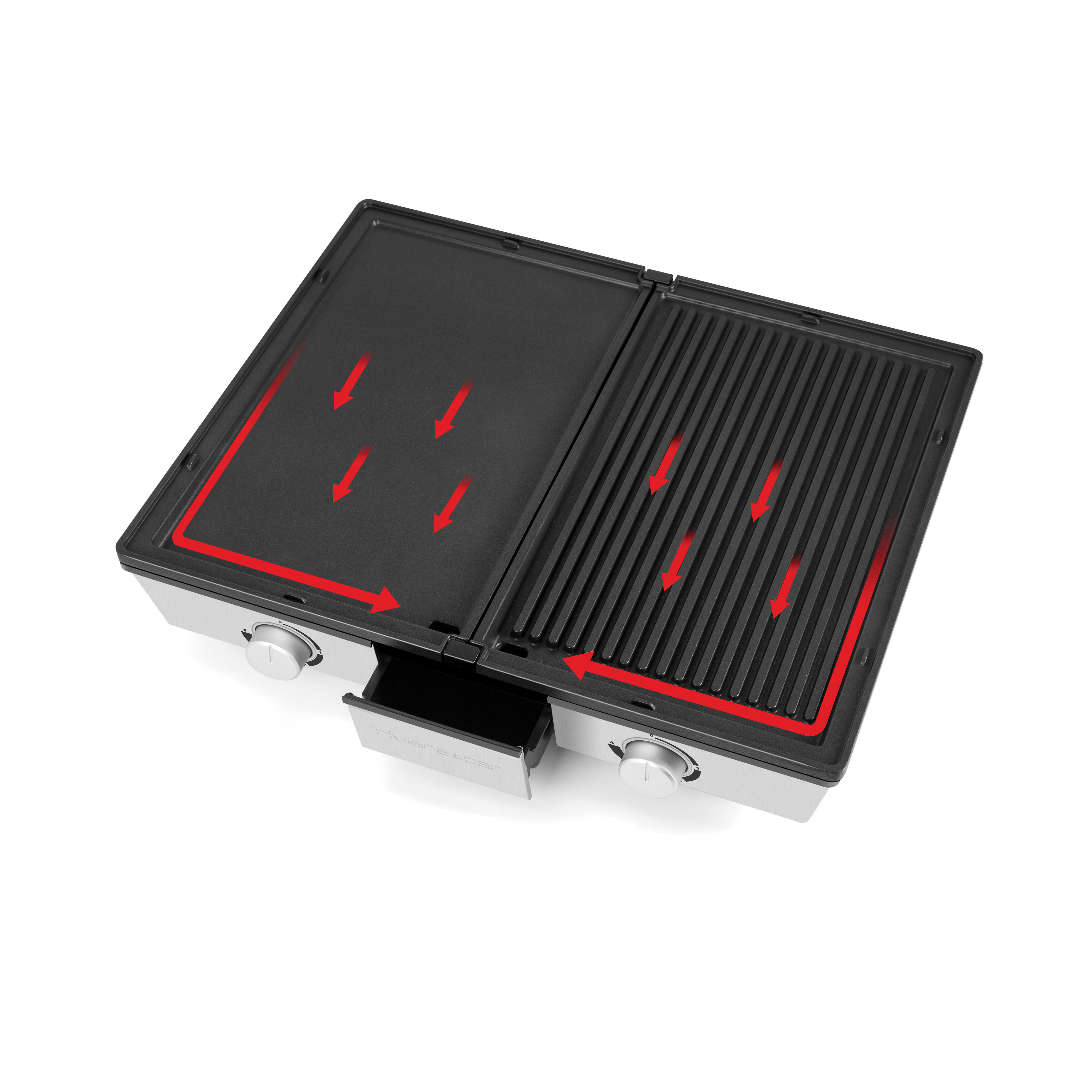 Riviera & Bar QPL 800 combina grill plancha 2 zone