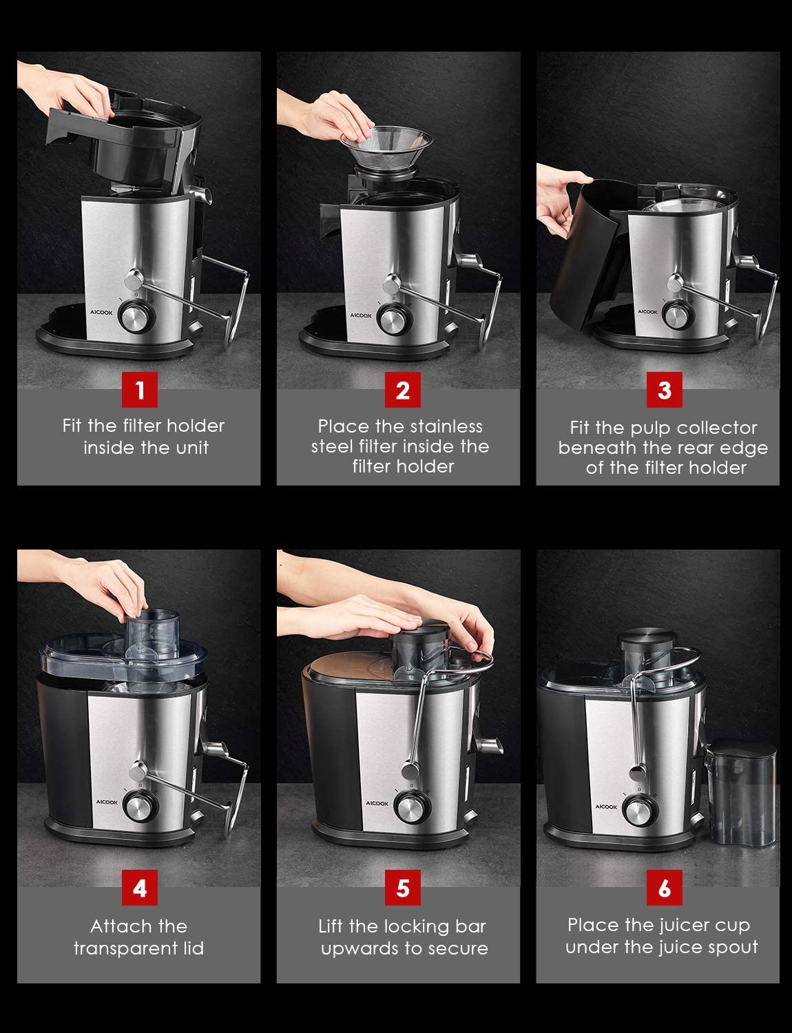 Aicook storcator fructe legume centrifugal 2 viteze