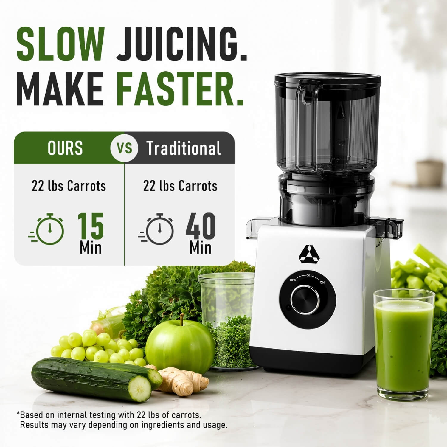 Aobosi storcator slow juicer presare la rece 6,6 inch