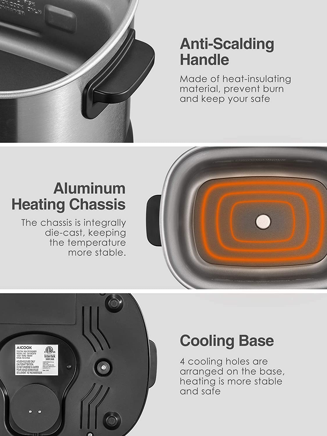Kealive 6qt 10-in-1 multicooker 1500W