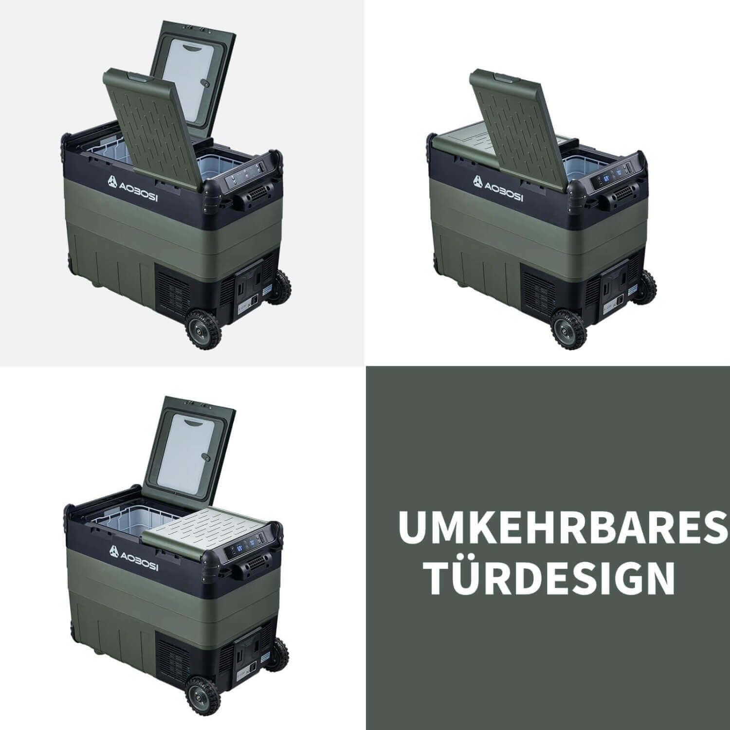 Aobosi Frigider Auto 32Qt Dual Zone cu Roți